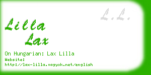 lilla lax business card